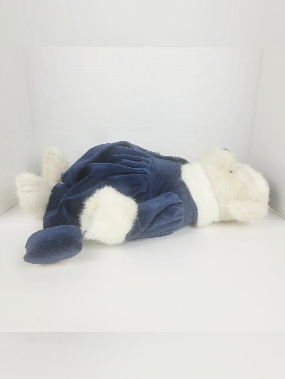 Vtg 1998~Boyds Bears Alexis Bearriman Plush~Bearwear Blue Velvet Dress~17